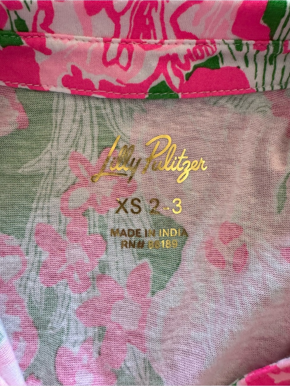 Lilly Pulitzer Girls XS 2-3 Mini Riegan Dress in Hannah Print - New - Picture 4 of 7